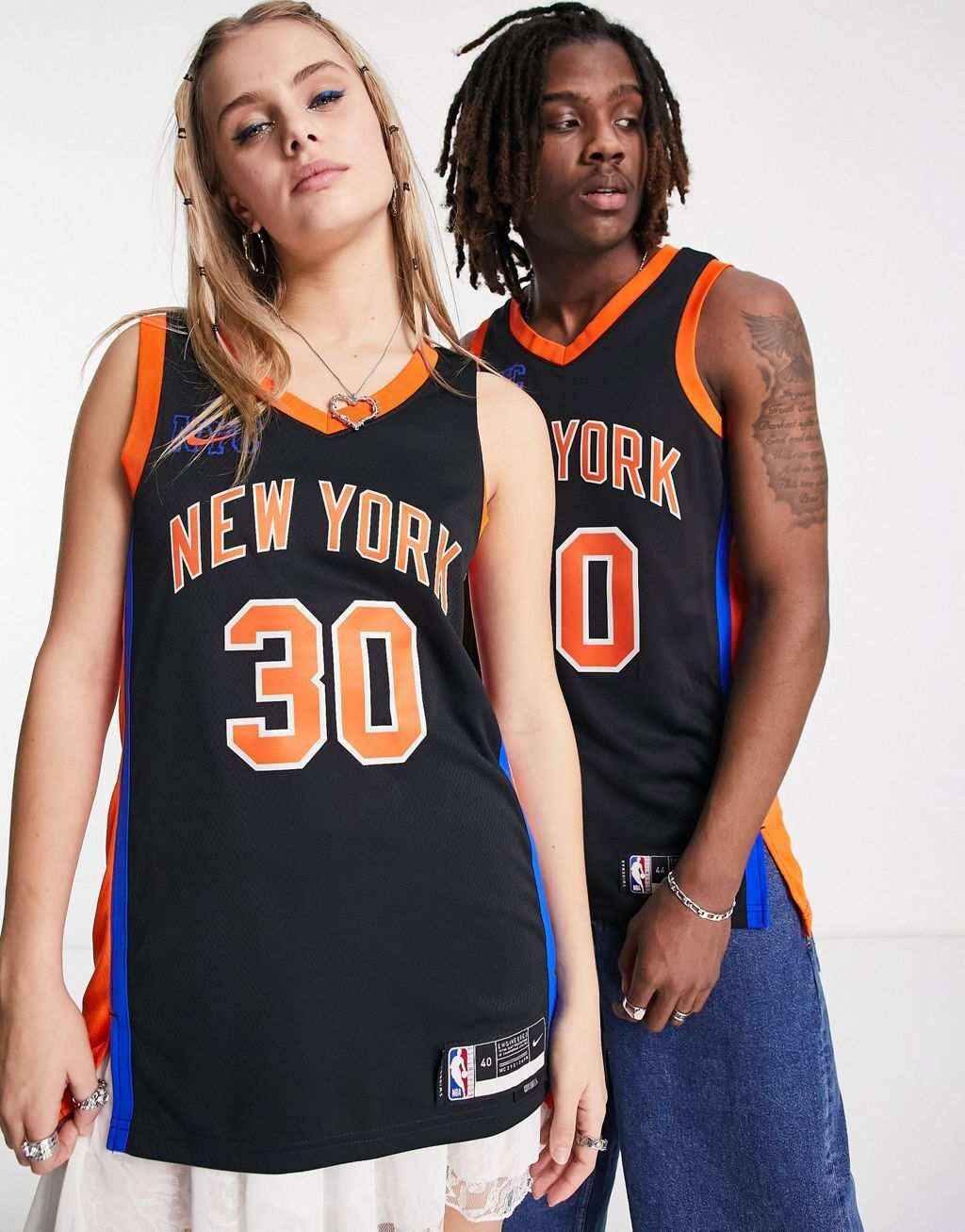 

Черный трикотажный жилет Nike Basketball NBA New York Knicks Dri-FIT City Edition