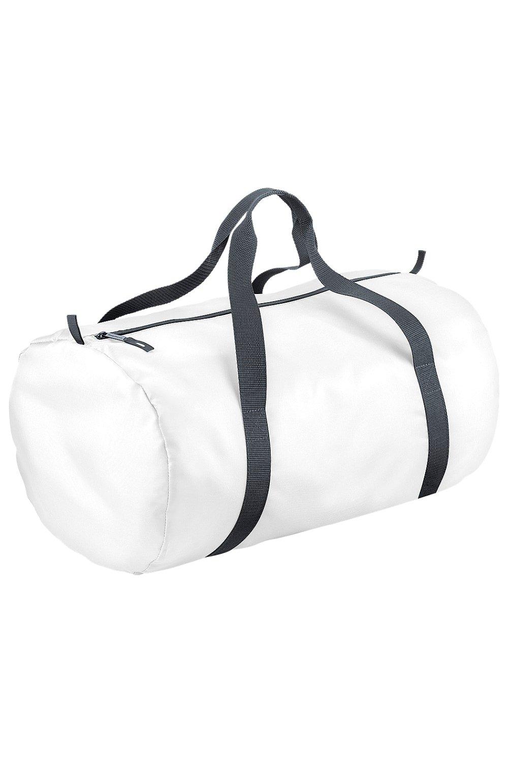 Водонепроницаемая дорожная сумка Packaway Barrel Bag / Duffle (32 литра) Bagbase, белый