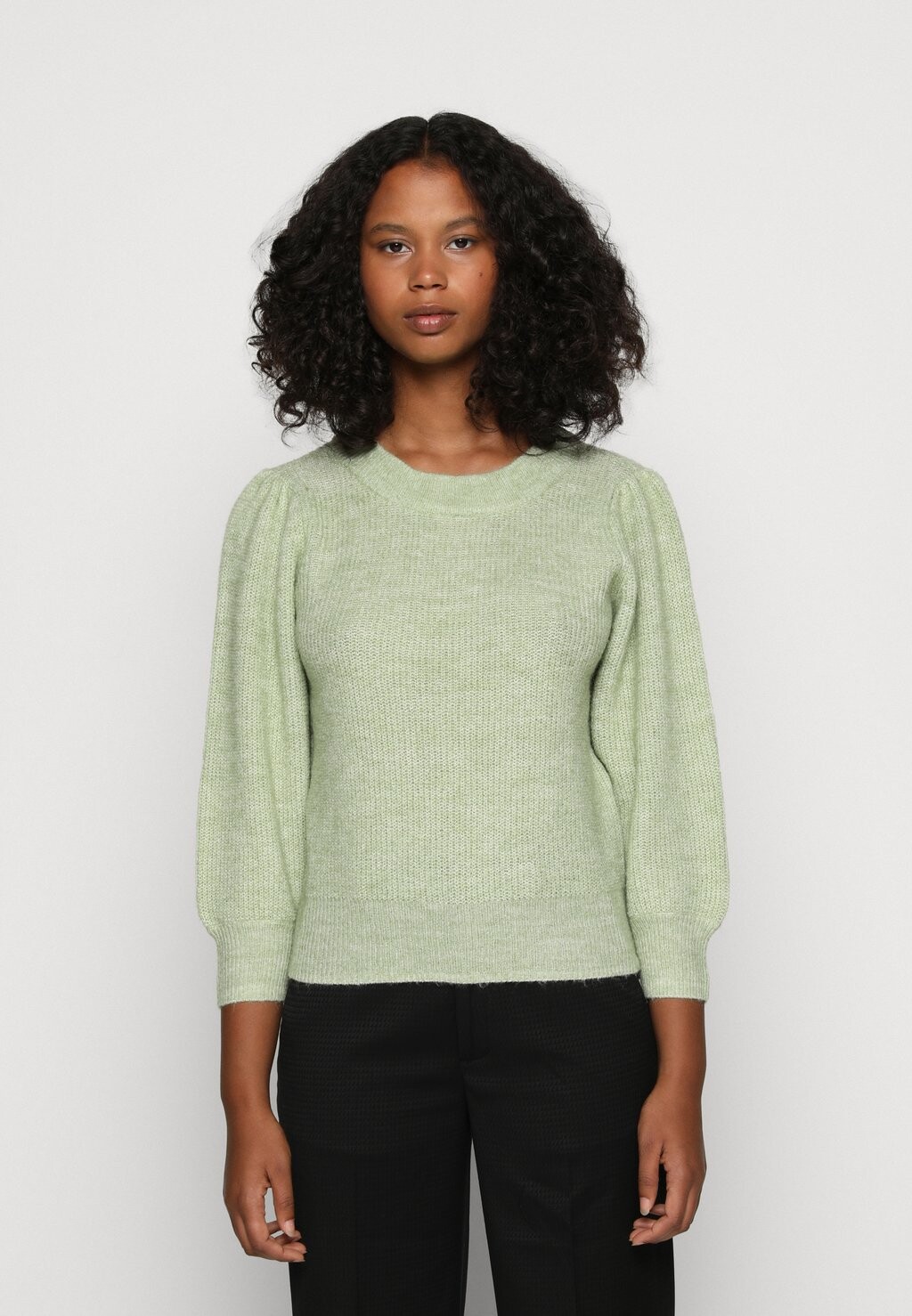

Свитер Vero Moda Vmvigga 3/4 Ga Boo Rep, резеда / меланж, Серый