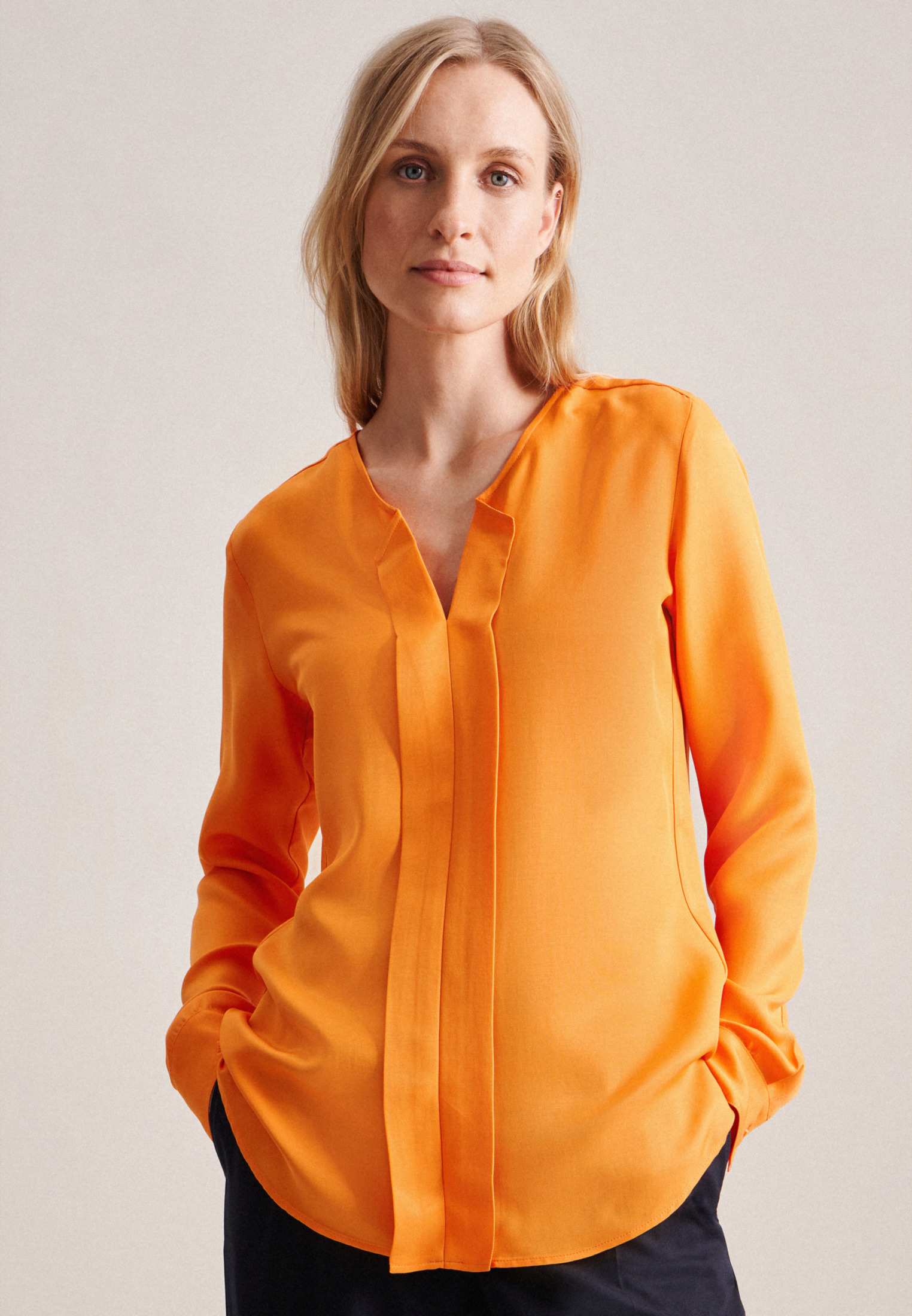 Блуза Seidensticker Schlupf Regular, оранжевый