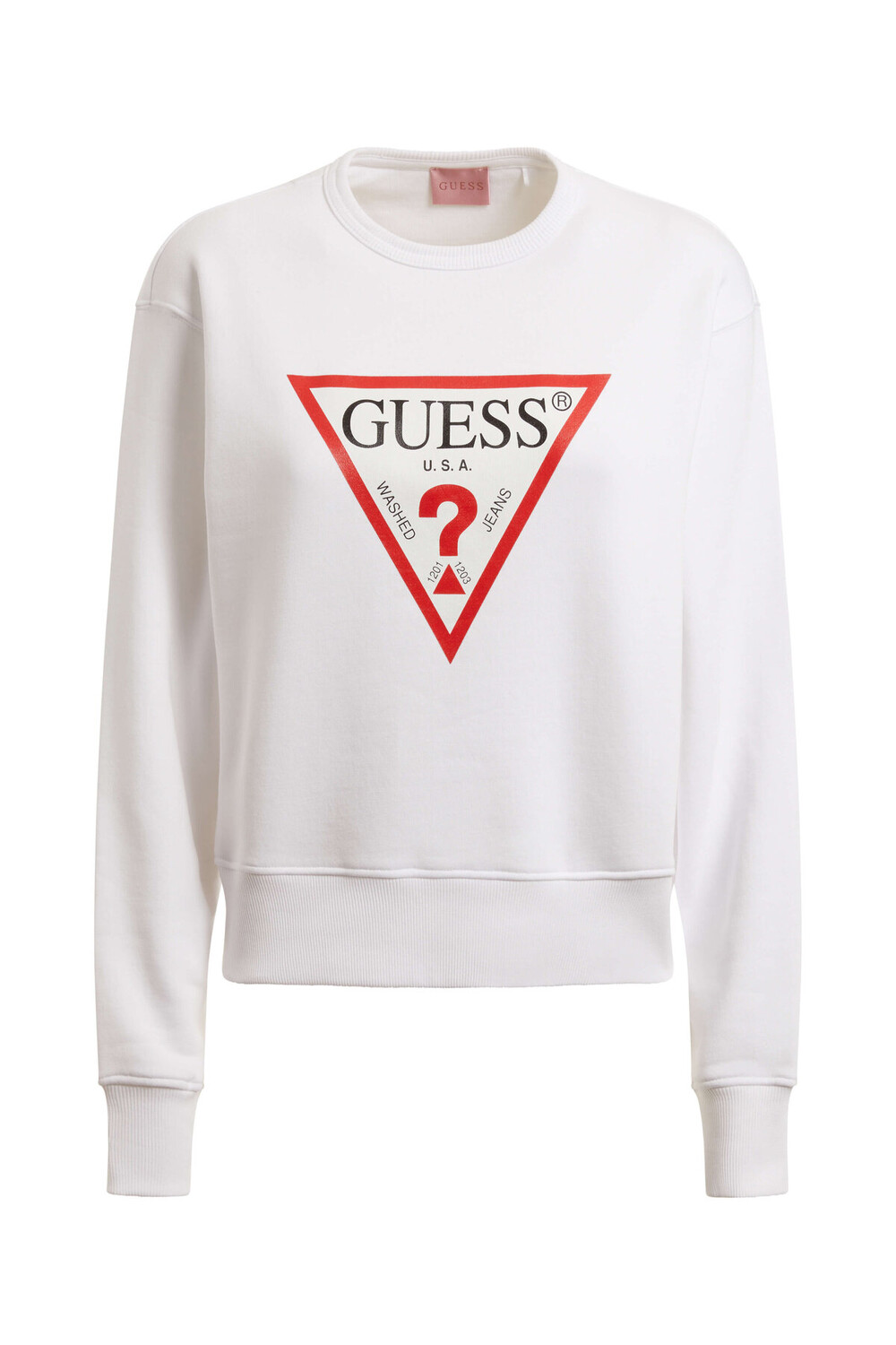 

Оригинальный флисовый женский свитшот Guess, белый