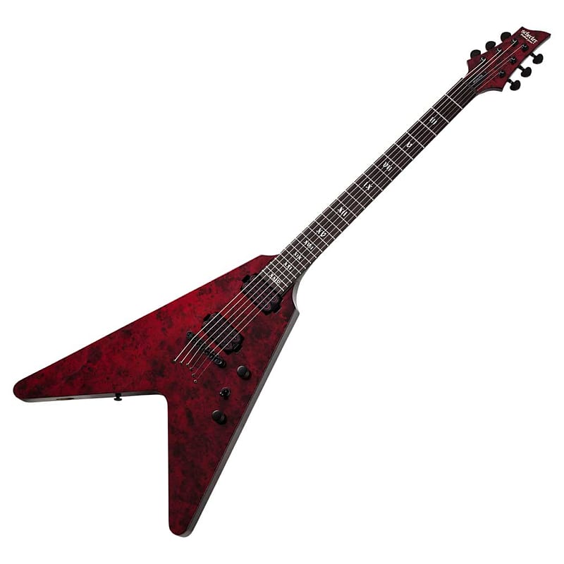 Электрогитара Schecter V-1 Apocalypse Series Electric Guitar - Red Reign
