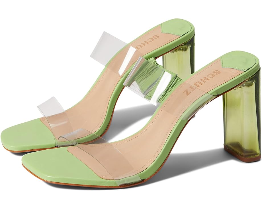 Туфли Schutz Ariella Acrylic High Heel, цвет Transparente/Lime Green