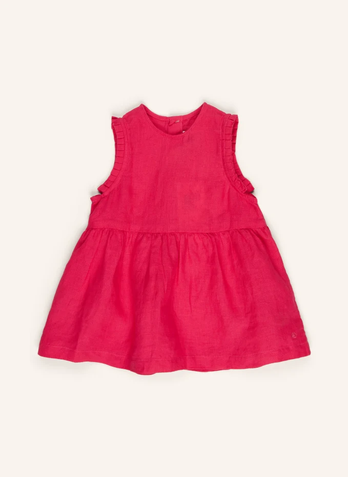 

Льняное платье мурард Petit Bateau, фуксия, Розовый