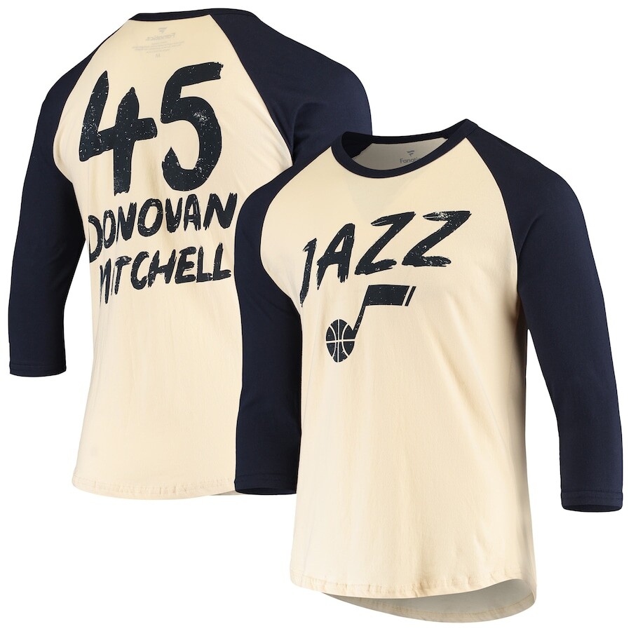 

Футболка с длинным рукавом Fanatics Branded Utah Jazz, кремовый