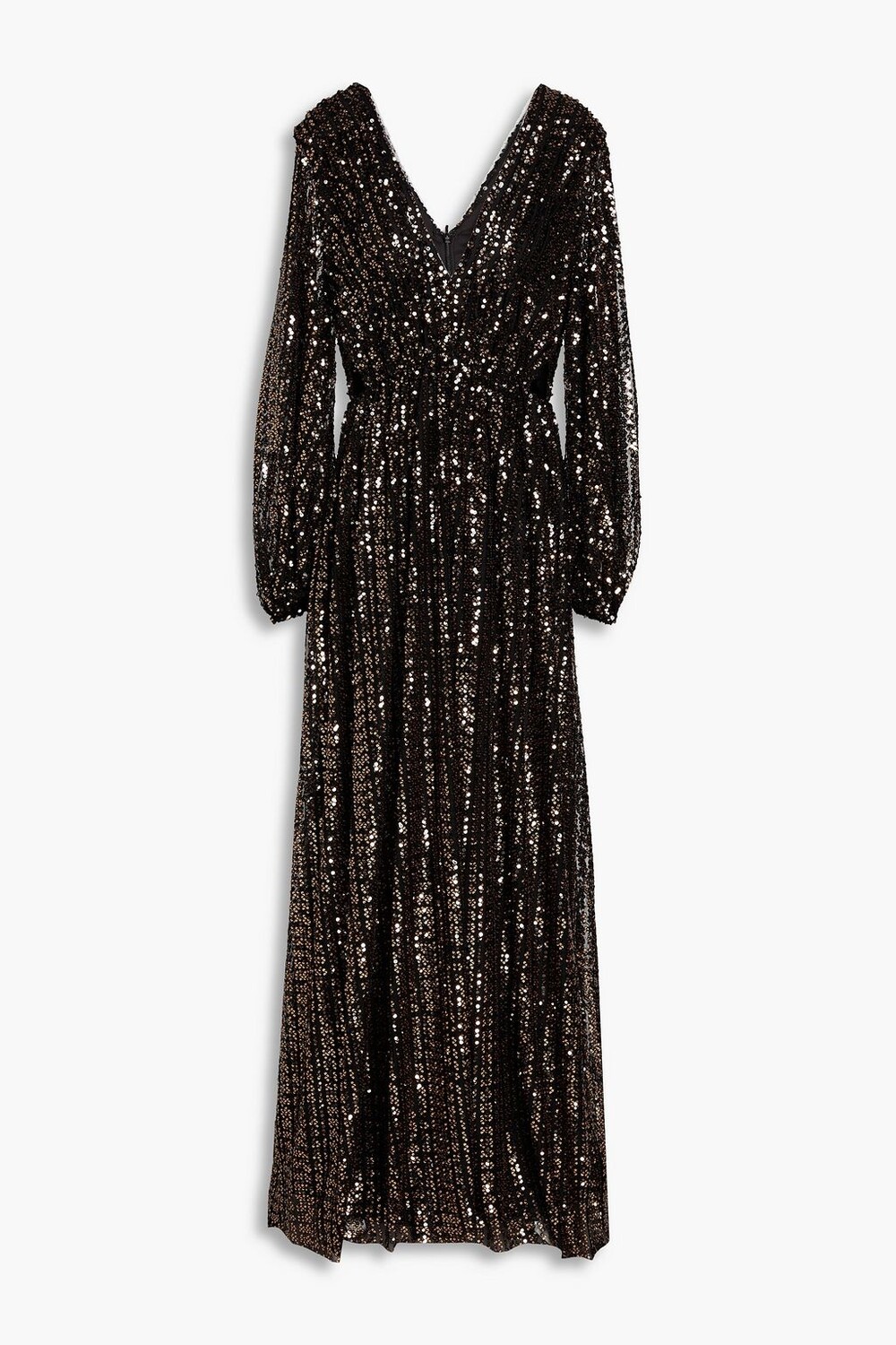 

Тюлевое платье Madelyn со сборками и пайетками HALSTON, черный