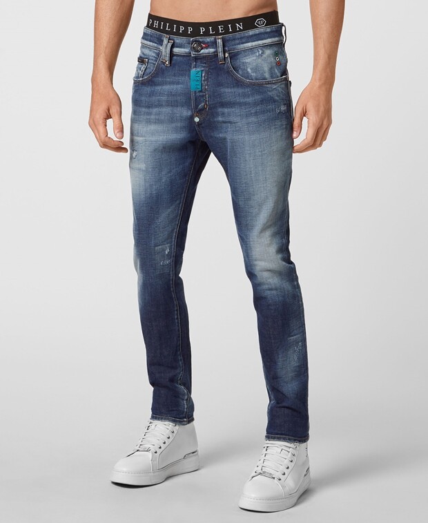 

Джинсы скинни Philipp Plein, темно-синий