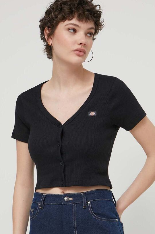 

Футболка Emporia Cardigan SS W из хлопка Dickies, черный
