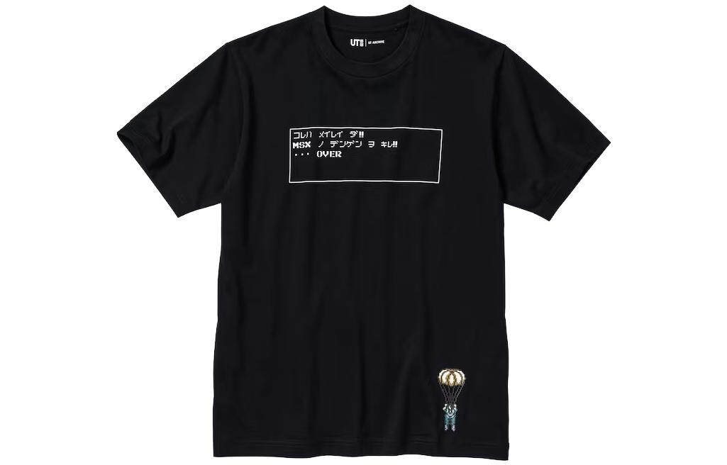 

Футболка Uniqlo Metal Gear Archive UT с коротким рукавом и принтом, черный