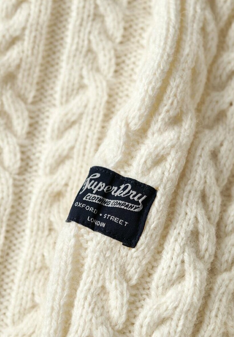 

Джемпер CABLE CREW NECK Superdry, белый