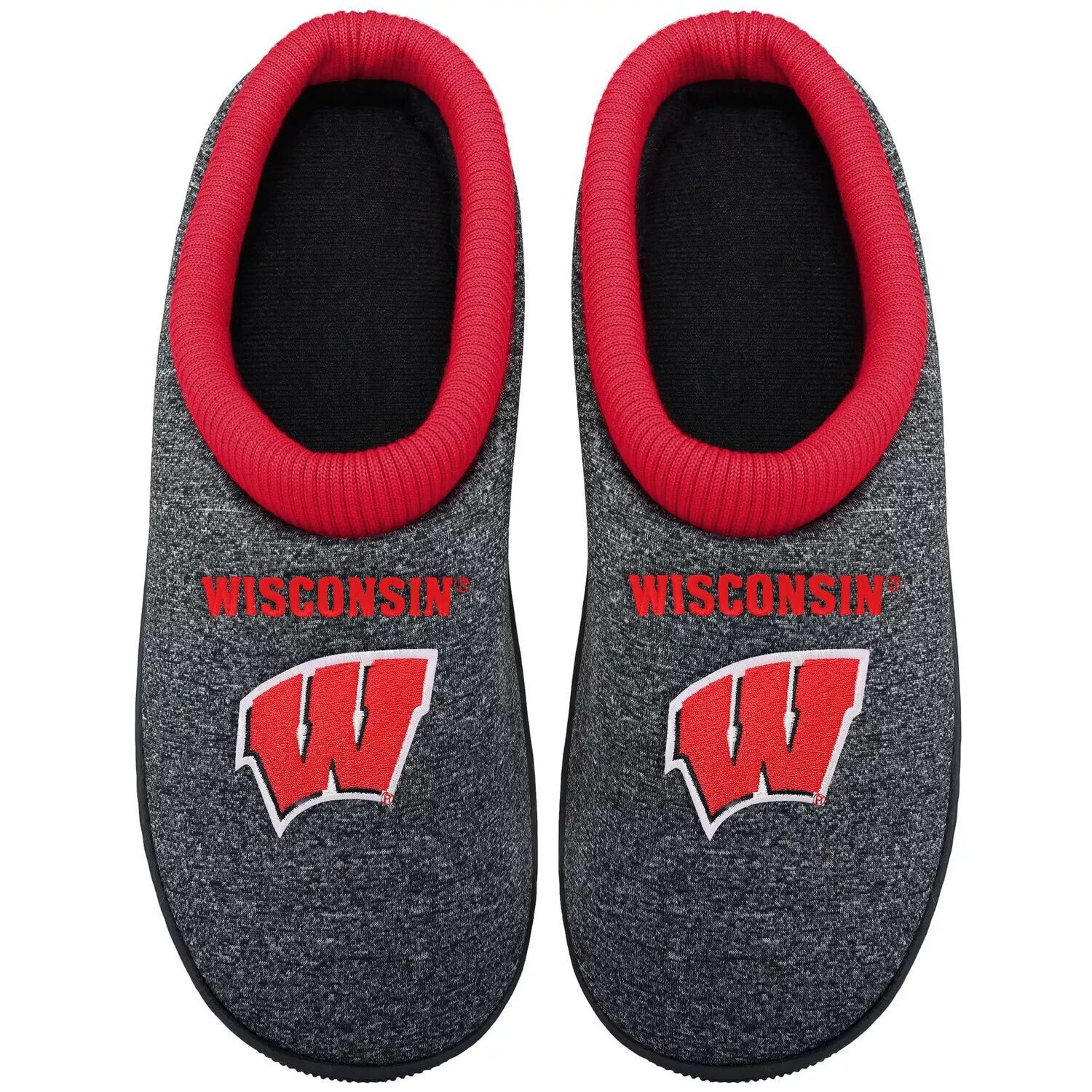 

Мужские тапочки FOCO Wisconsin Badgers Cup на подошве