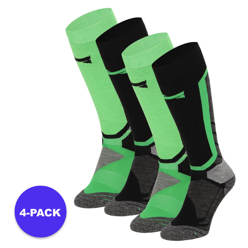Носки Xtreme для сноуборда, зеленые, 4 пары унисекс обвязки для сноуборда xcman унисекс