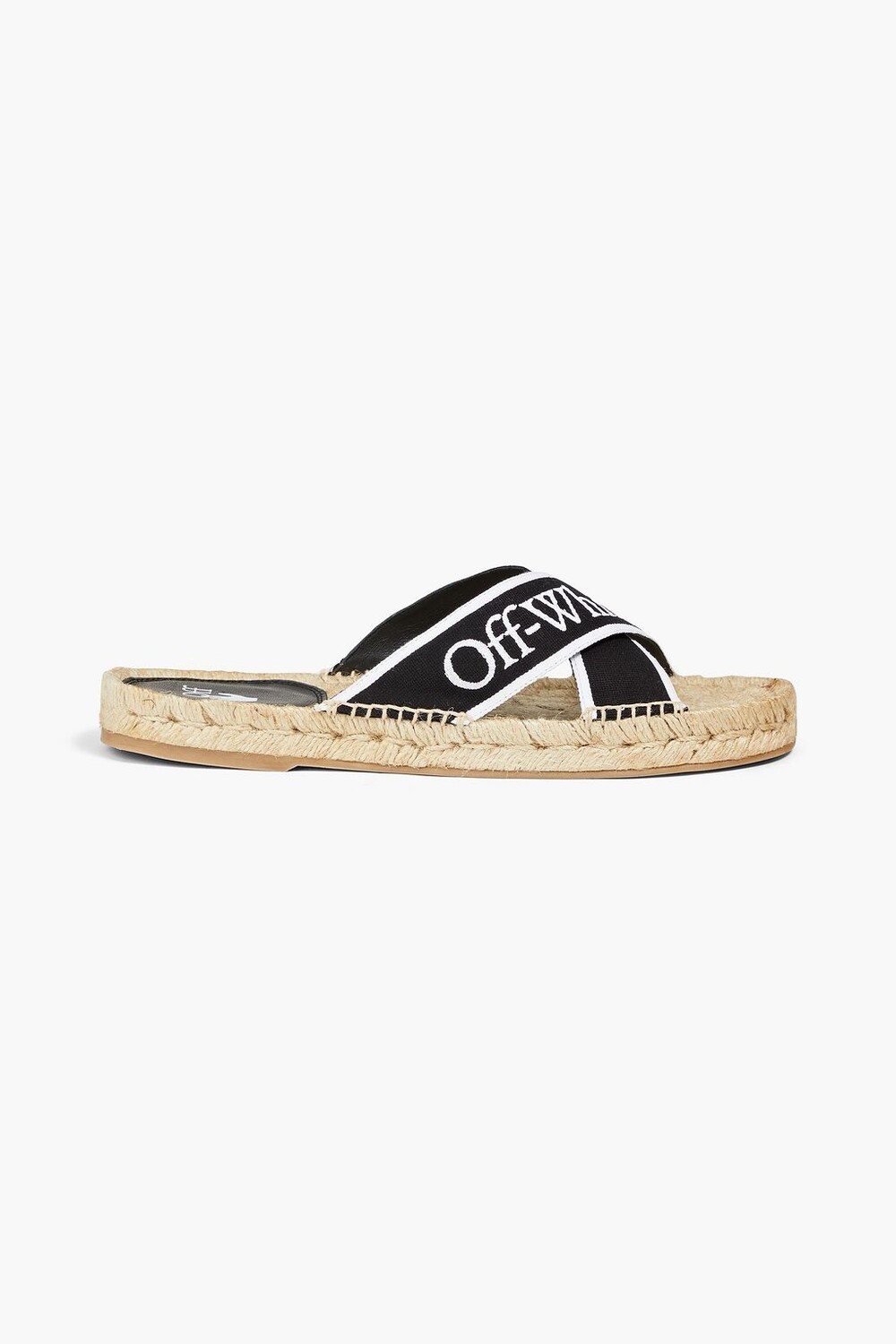 

Сандалии-эспадрильи из парусины с вышитым логотипом Off-White, черный