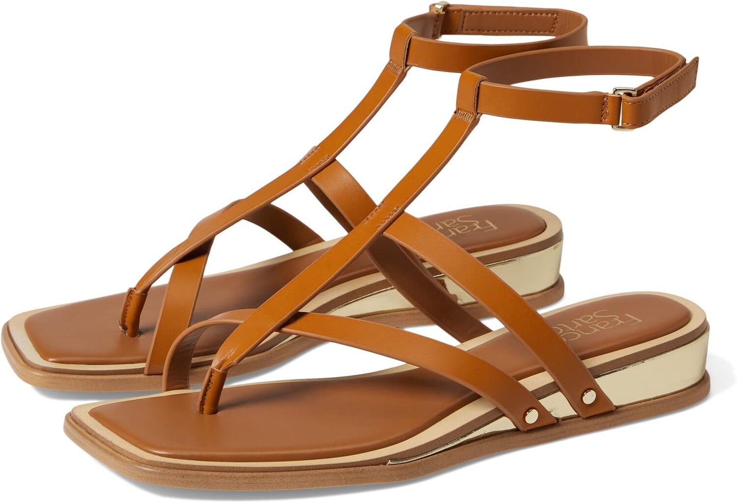 

Сандалии на плоской подошве Sybil Franco Sarto, цвет Tan Brown Synthetic