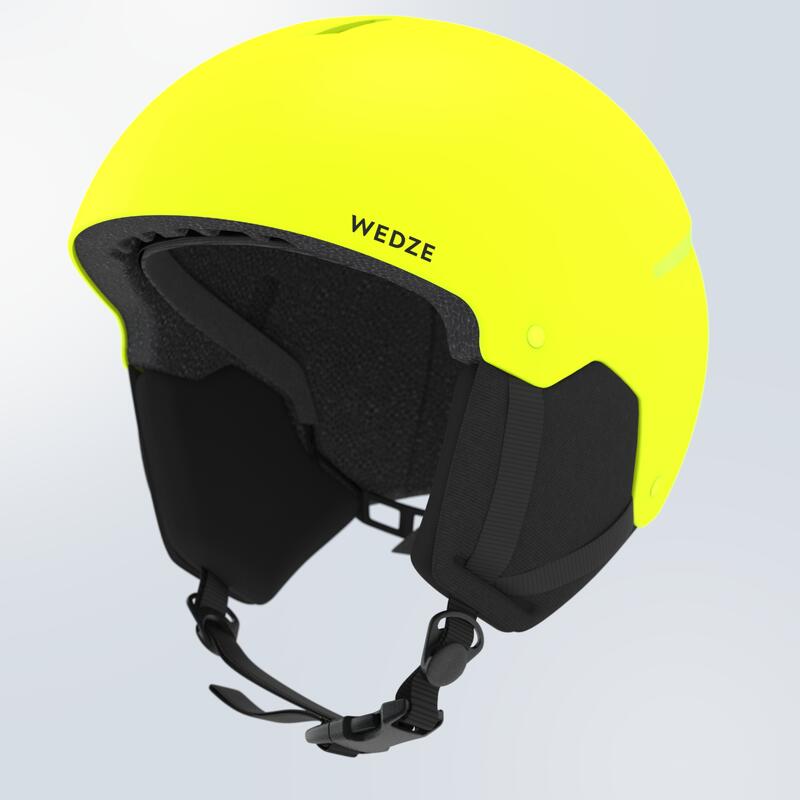 Лыжный шлем детский - H100 неоновый желтый WEDZE, цвет gelb