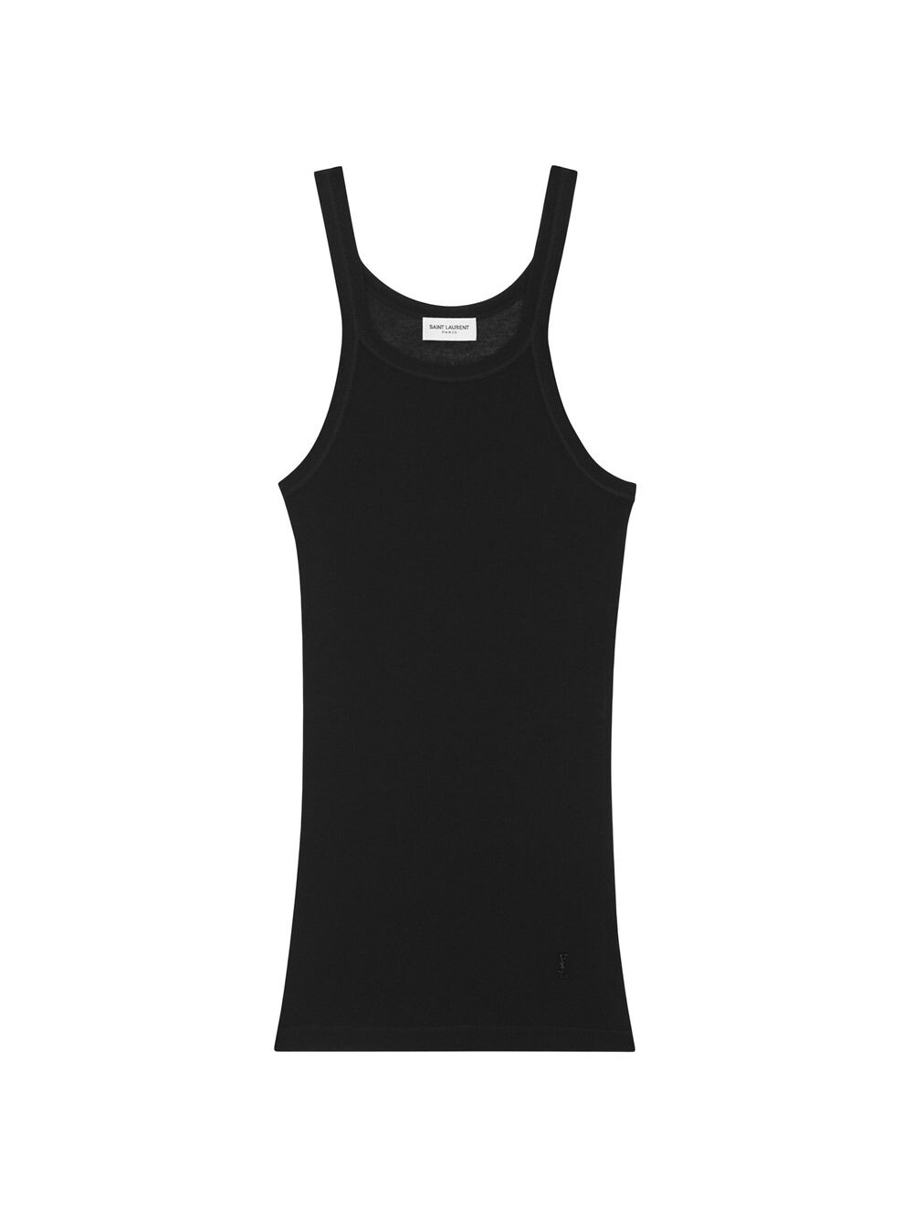 

Майка с монограммой из джерси в рубчик Saint Laurent