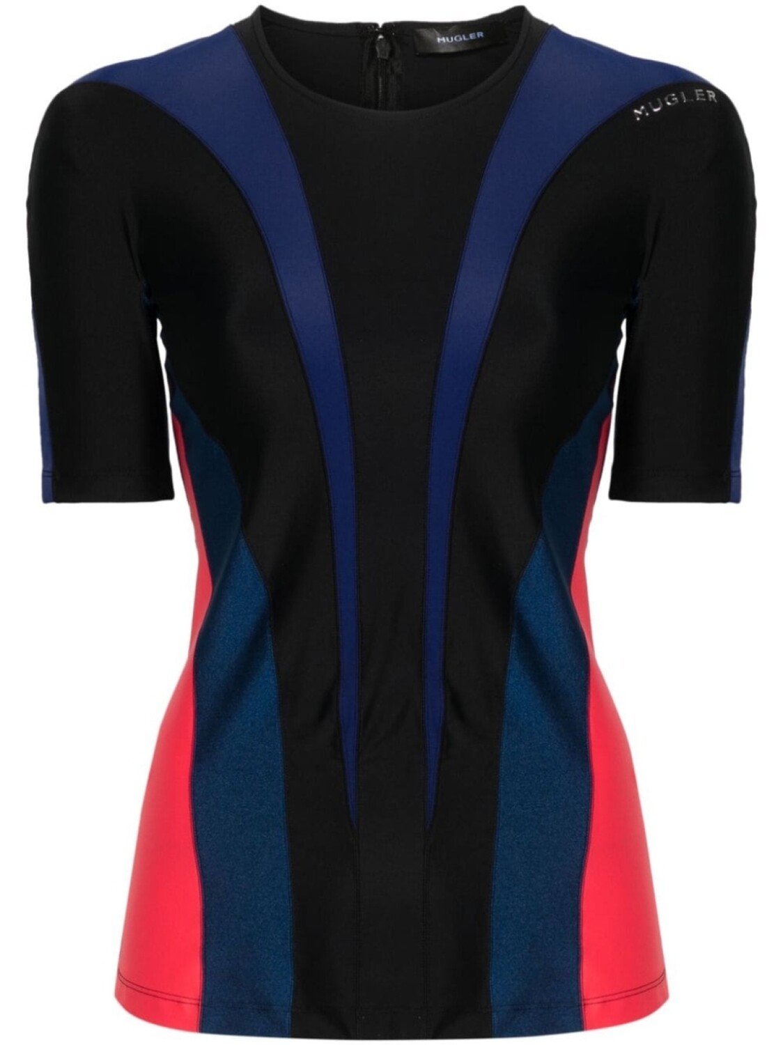 

Mugler футболка с логотипом, синий