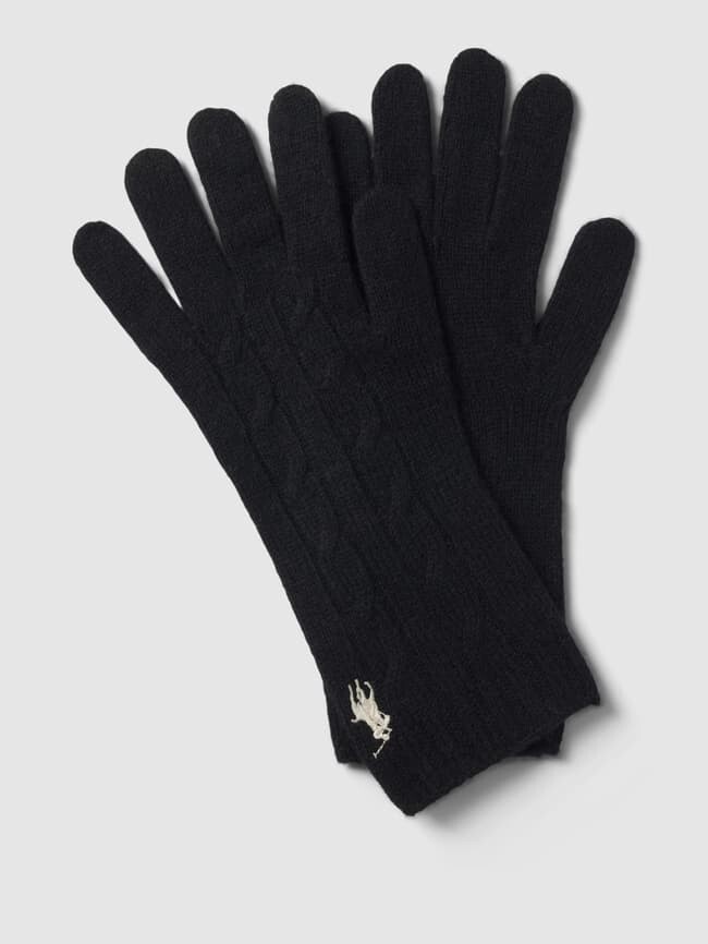 

Перчатки с этикеткой Polo Ralph Lauren, черный