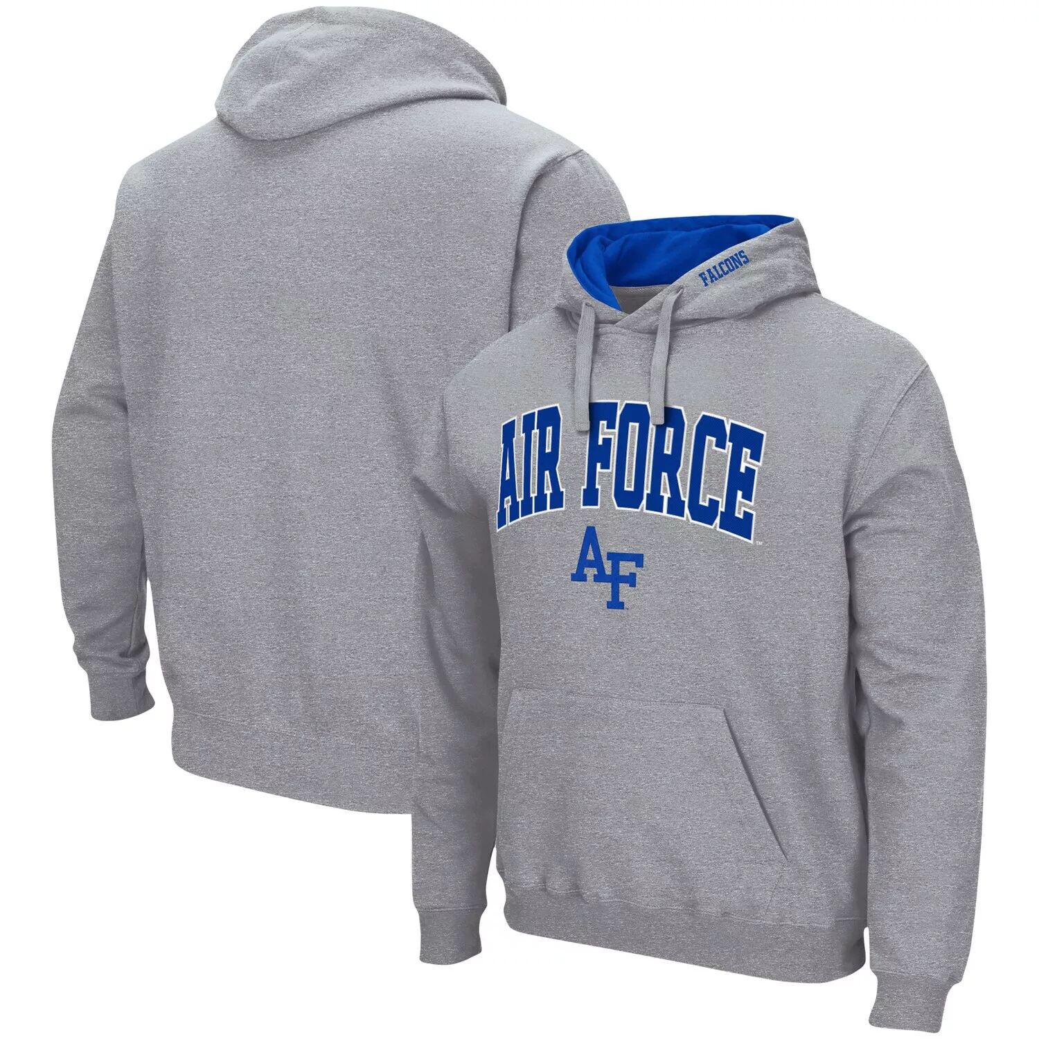 

Мужской серый пуловер с капюшоном Air Force Falcons Arch & Logo 3.0 Colosseum