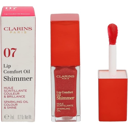 цена Instant Light Lip Comfort Oil Shimmer 7 мл Блеск для губ Красный, Clarins