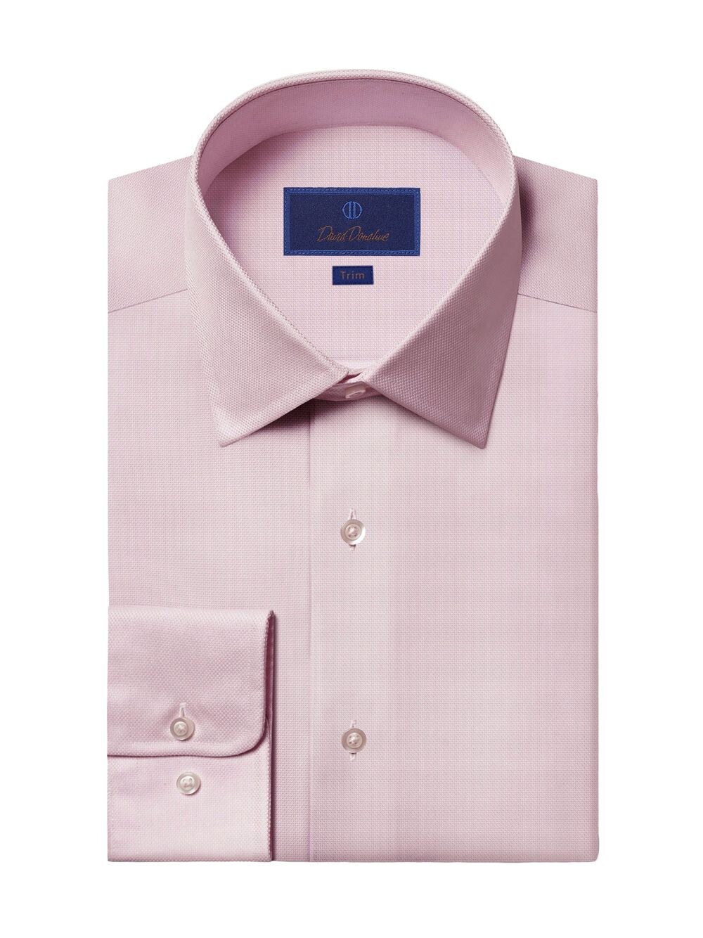 

Классическая рубашка Trim-Fit Royal Oxford David Donahue, розовый