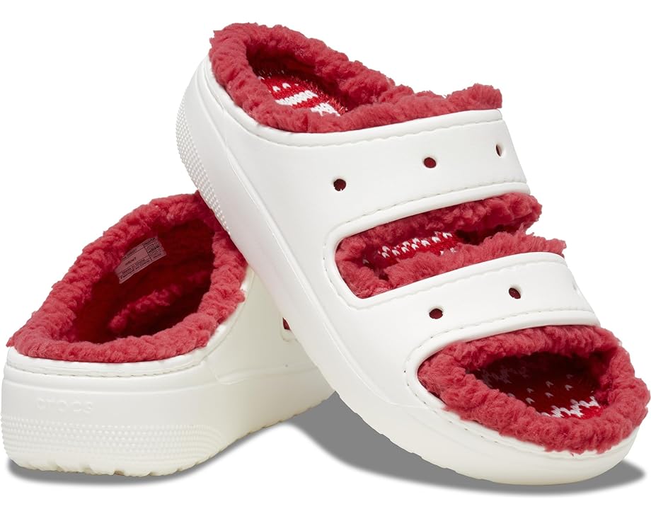 цена Сандалии Crocs Classic Cozzzy Sandal, цвет Multi/Holiday Sweater