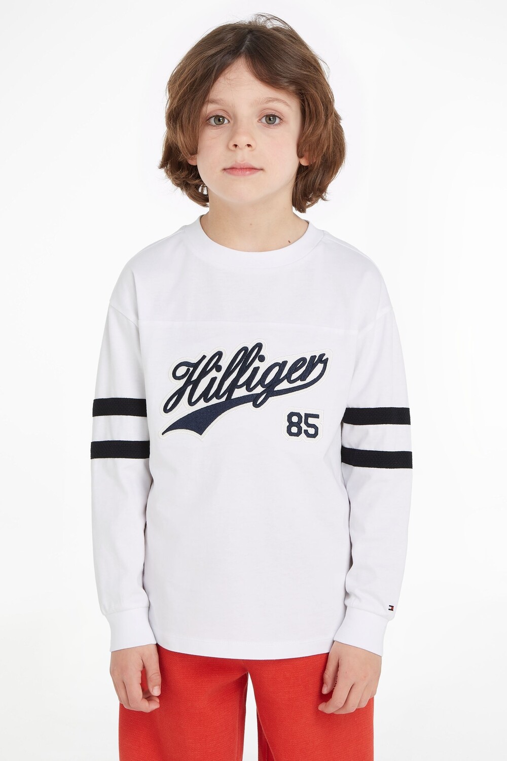 

Футболка с длинными рукавами и надписью Tommy Hilfiger, белый