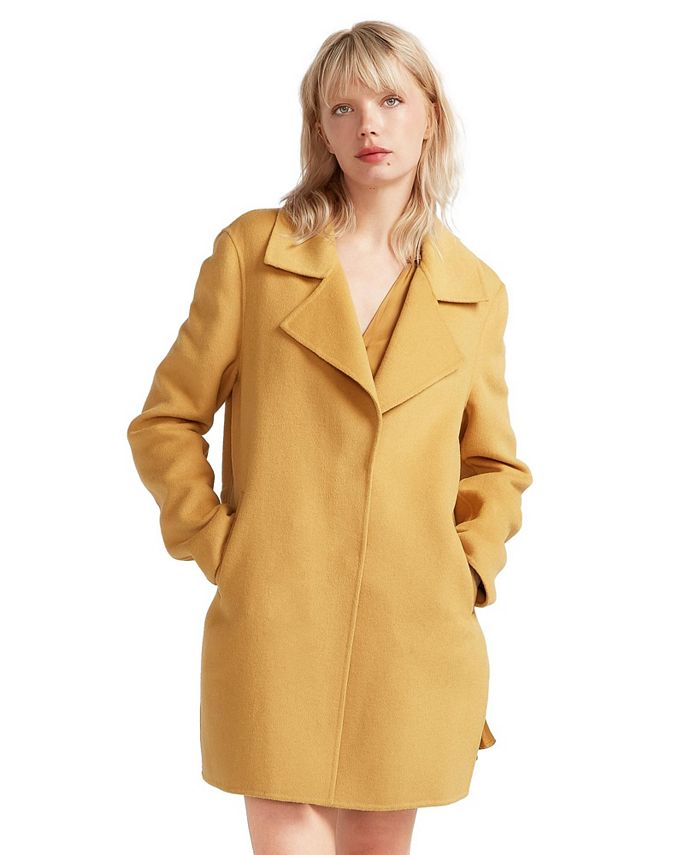 цена Женская куртка Ex Boyfriend из смесовой шерсти большого размера Belle & Bloom, золото