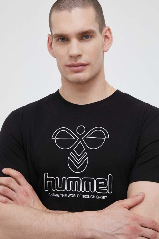

Хлопковая футболка Hummel, черный
