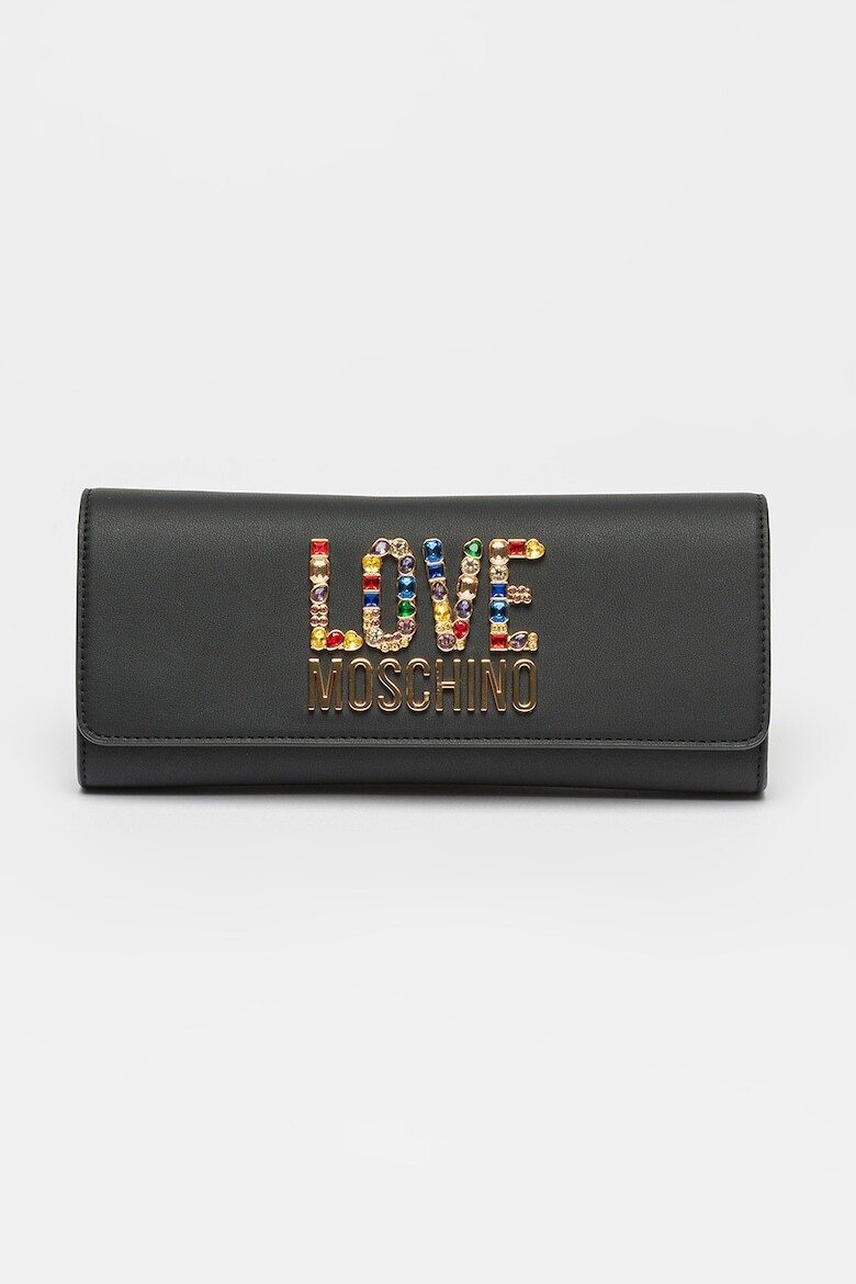 

Клатч из экокожи с декоративными камнями Love Moschino, желтый