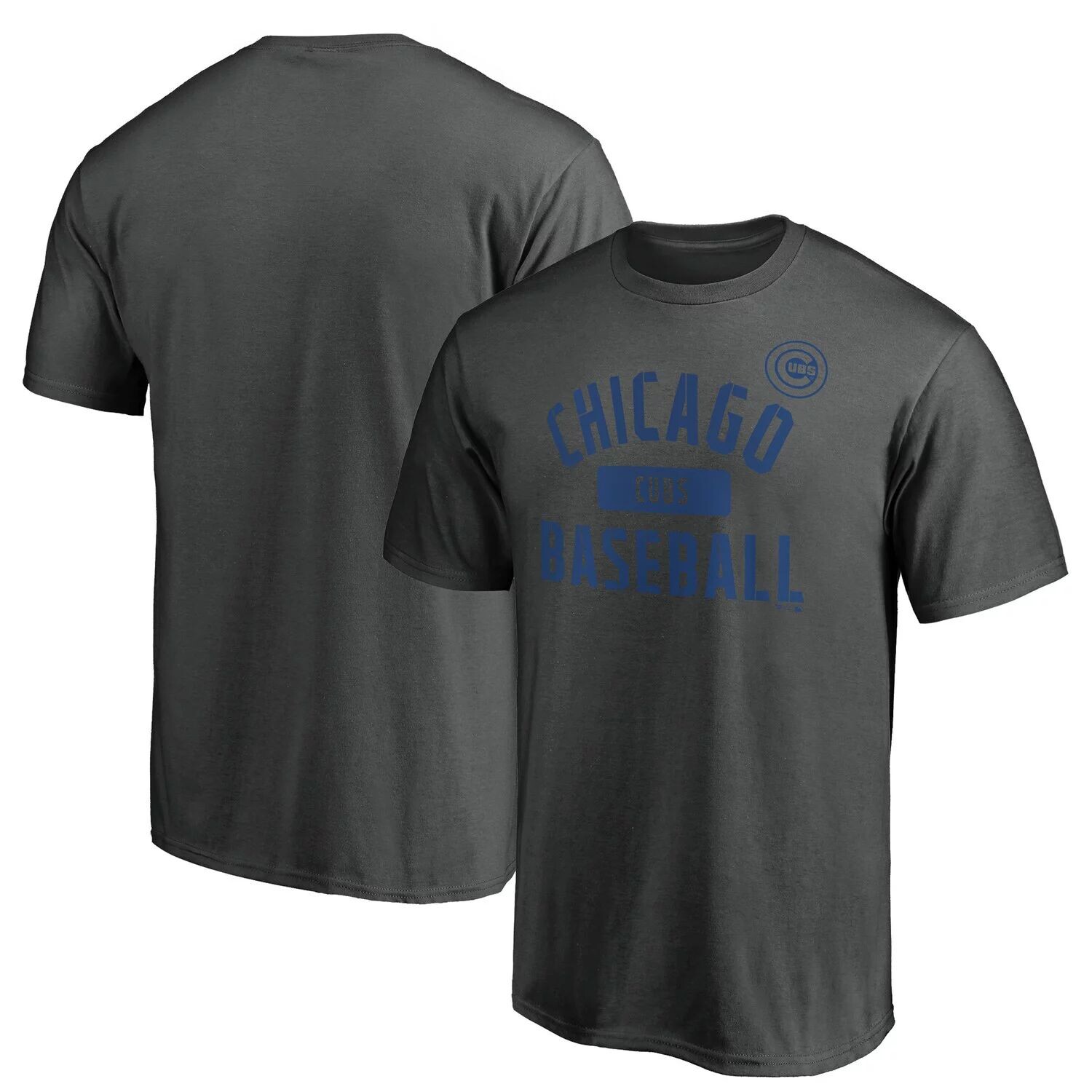 

Мужская темно-серая футболка Fanatics с логотипом Chicago Cubs Iconic Primary Pill
