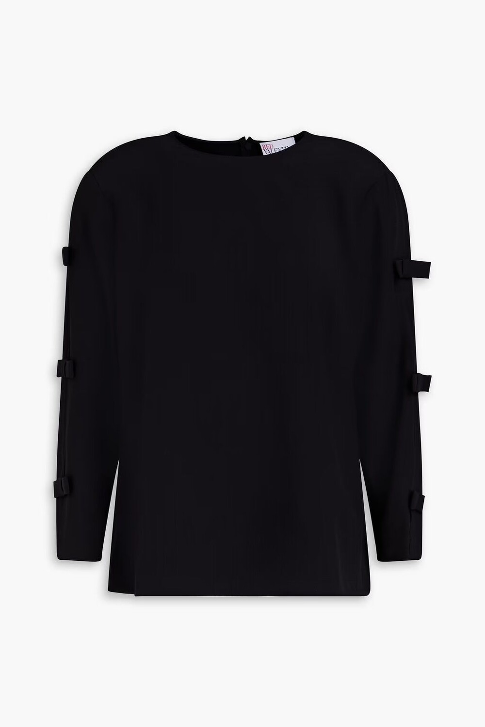 

Топ из креп-сатина с бантом Redvalentino, черный