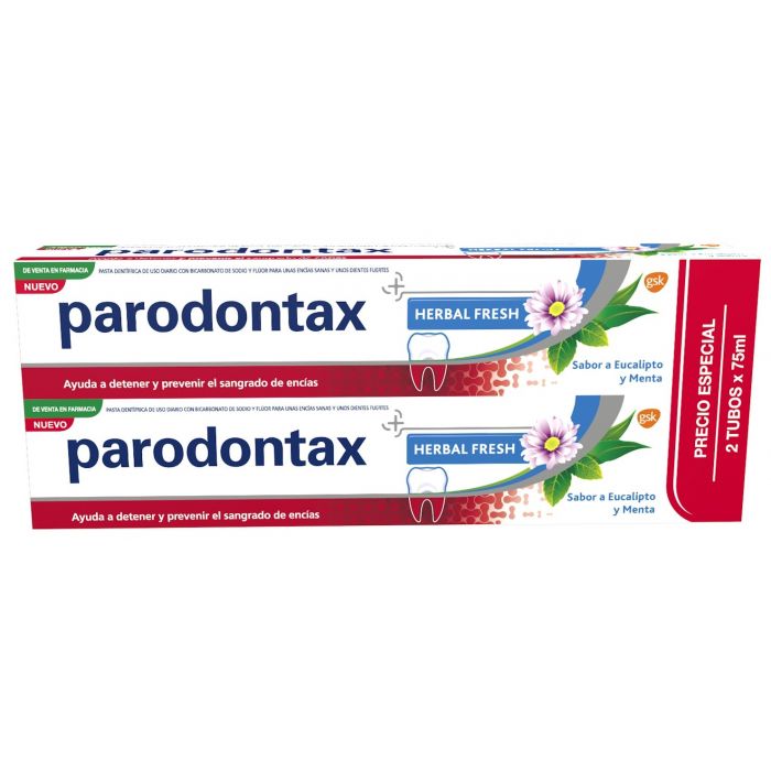 Зубная паста Pasta de Dientes Extra Fresh Parodontax, 2 x 75 ml паста зубная без фтора parodontax пародонтакс 75мл