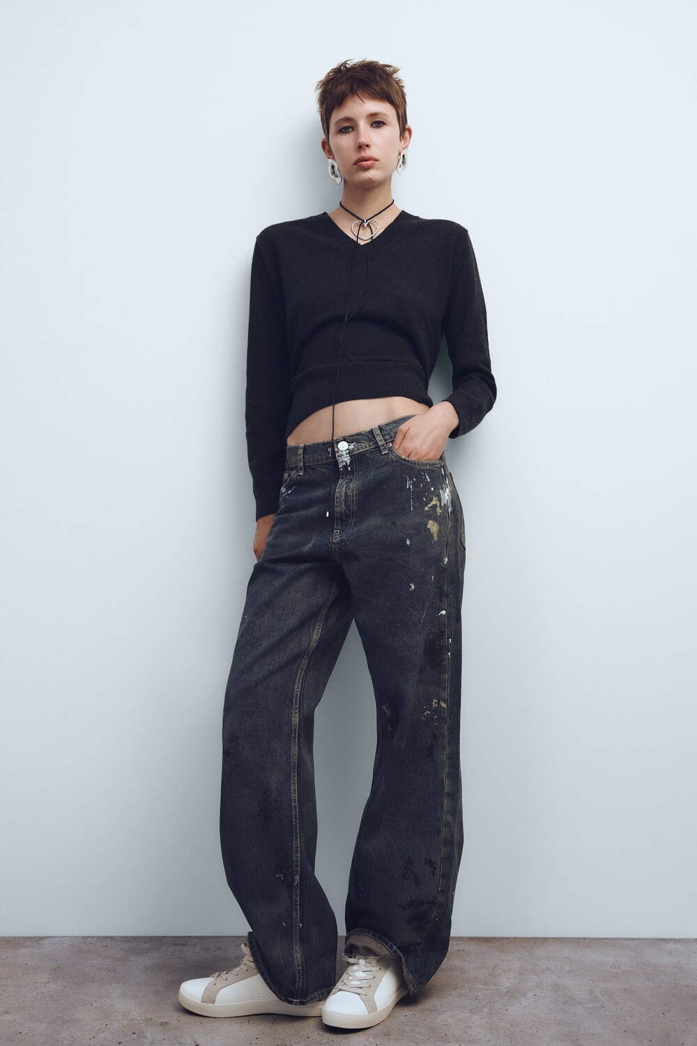 

Кроссовки в стиле животных Zara, белый