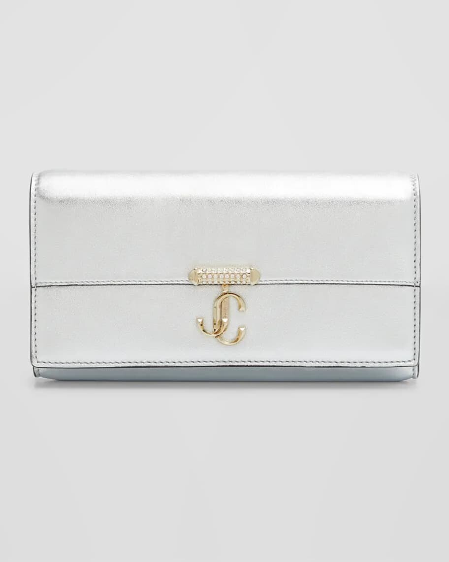 

Кошелек Varenne из металлизированной кожи с украшенным ремешком Jimmy Choo