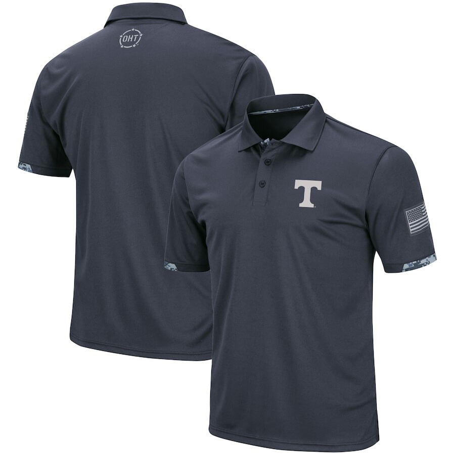 

Поло с коротким рукавом Colosseum Tennessee Volunteers, угольный