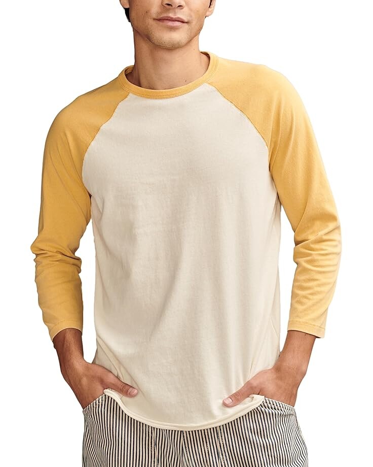 

Рубашка Lucky Brand Eco Jersey 3/4 Sleeve Raglan, цвет Mustard Multi