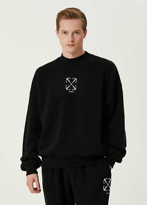 

Черный свитшот с логотипом Off-White