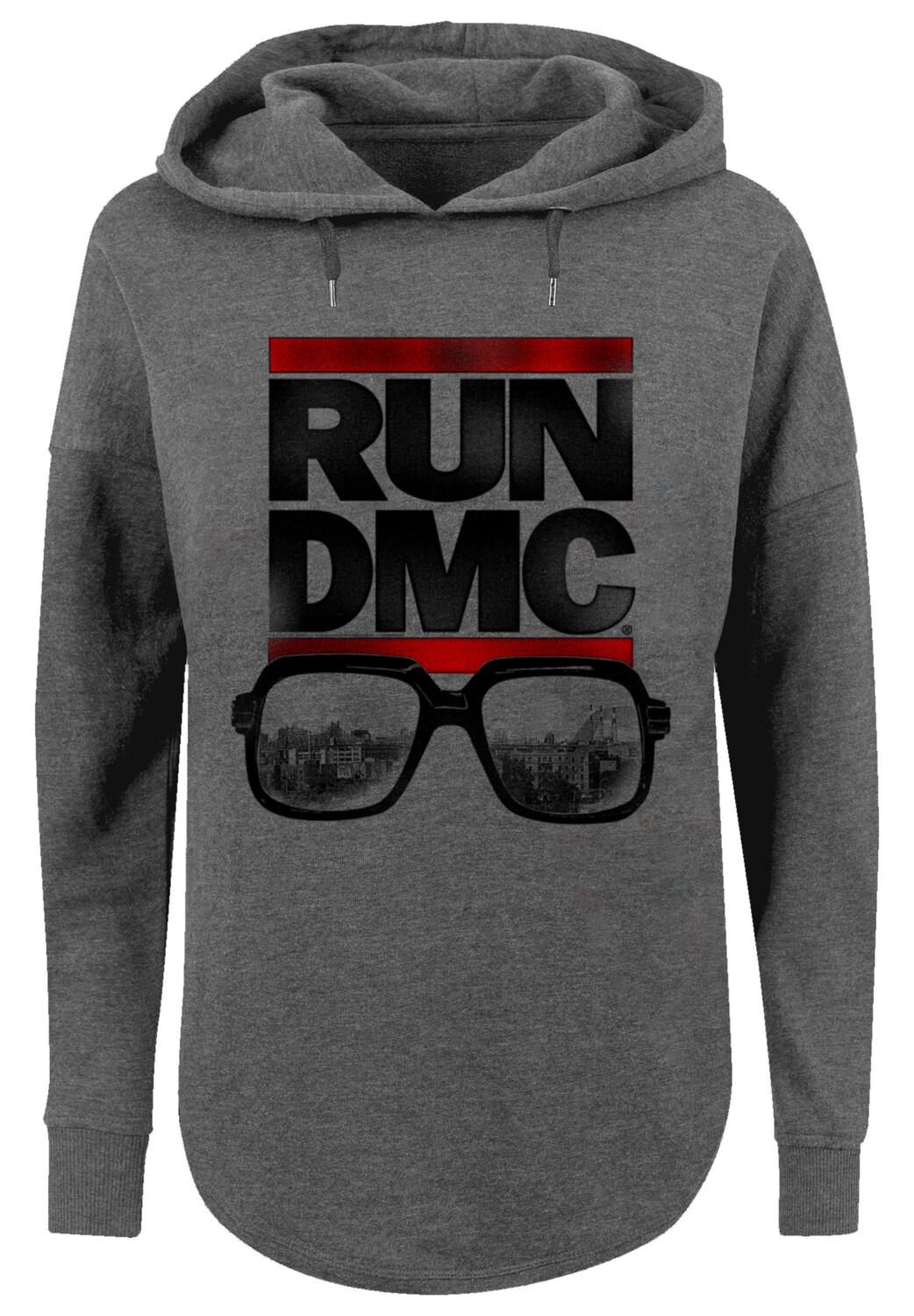 

Толстовка F4NT4STIC Oversized Hoodie Run DMC Hip Hop Music Band NYC, цвет charcoal