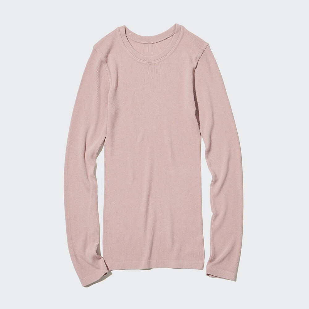 

Термоодежда Uniqlo HEATTECH в рубчик, персиковый