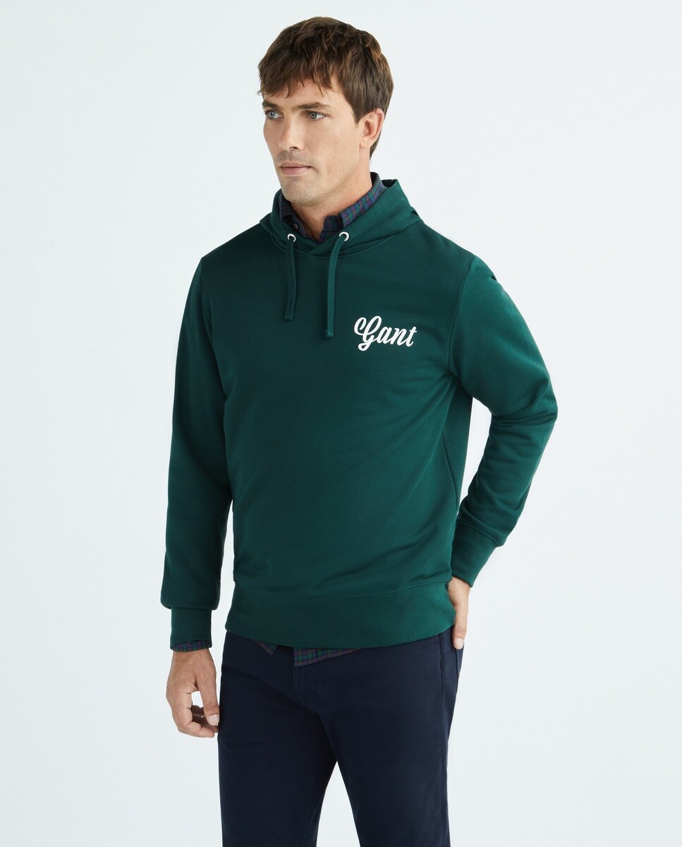 

Мужская толстовка с капюшоном Gant, зеленый