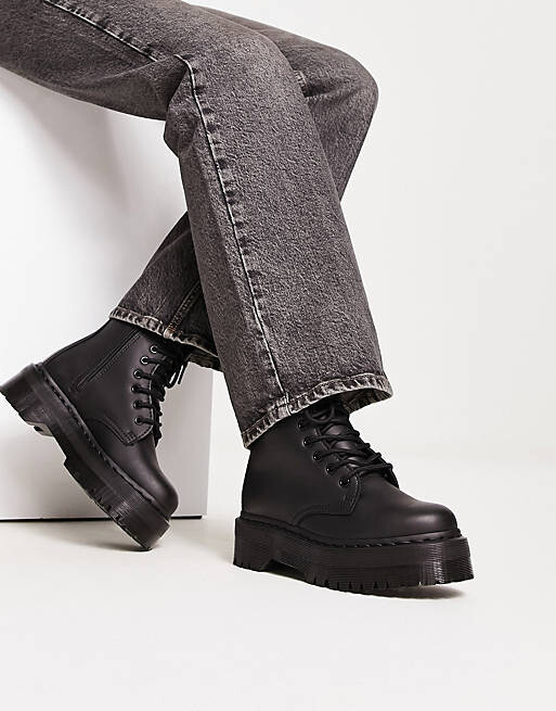 

Черные массивные ботинки Dr Martens Vegan Jadon