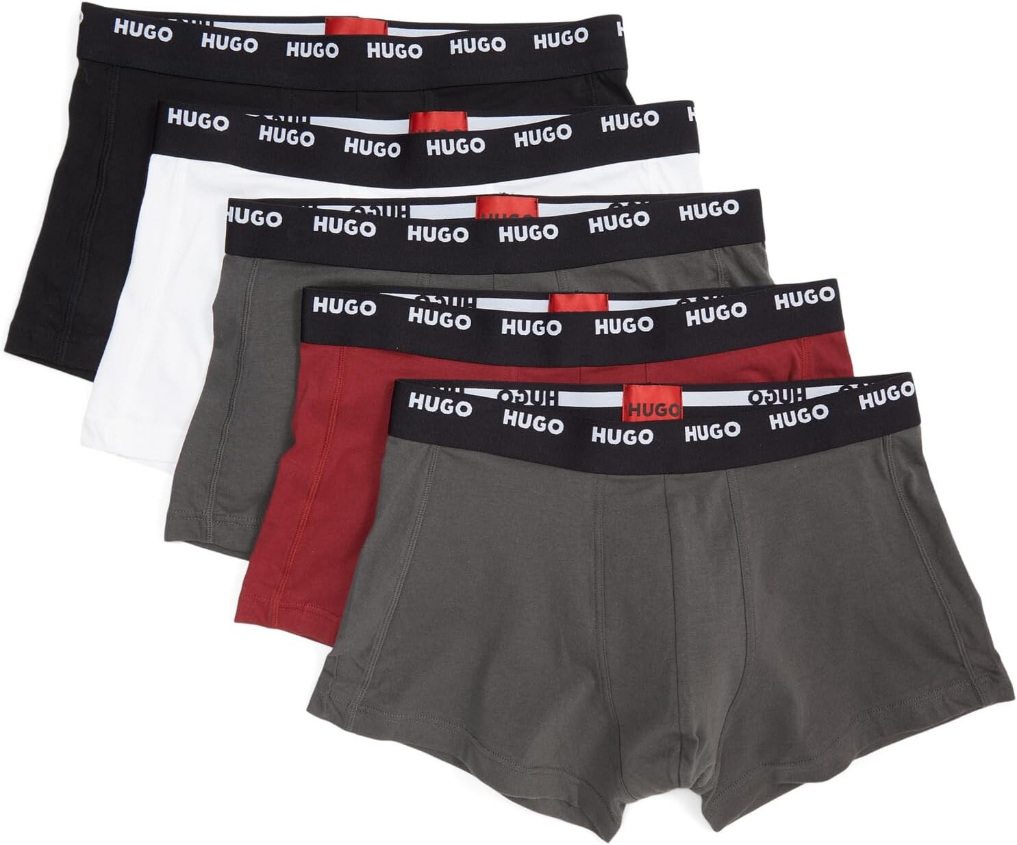 

Трусы HUGO Trunks 5-Pack BOSS, цвет Black/White/Grey/Burgundy Red/Grey