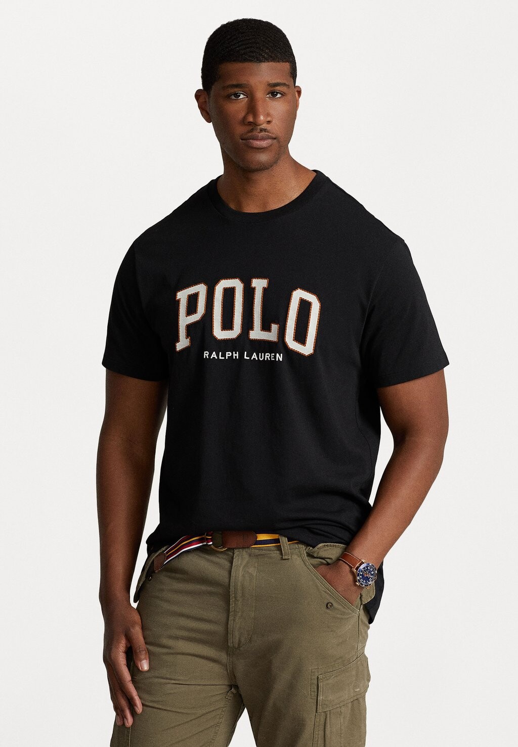 

Футболка с принтом КОРОТКИЙ РУКАВ Polo Ralph Lauren Big & Tall, черный