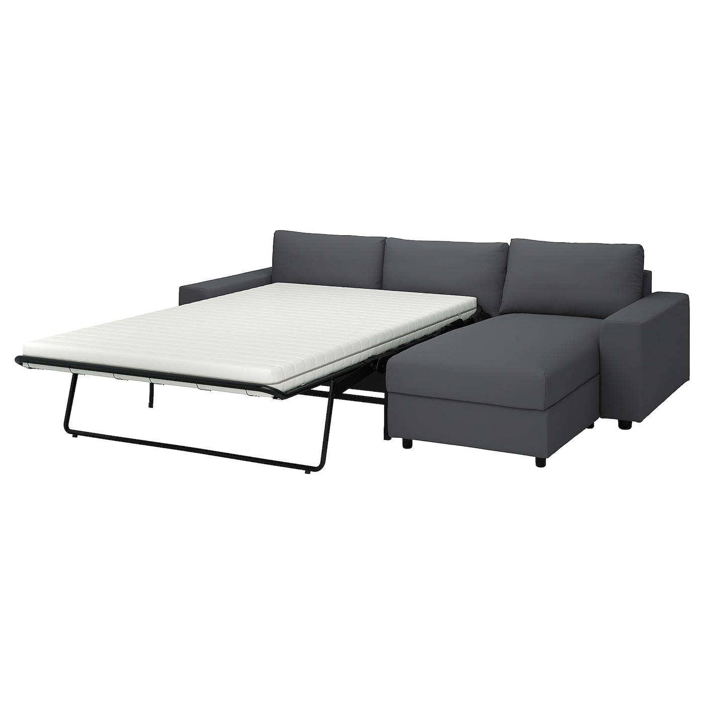 ВИМЛЕ 3-местный диван-кровать + диван, с широкими подлокотниками/Халларп серый VIMLE IKEA диван прямой смарт mille 09 3 х местный с подлокотниками еврокнижка а2491530061