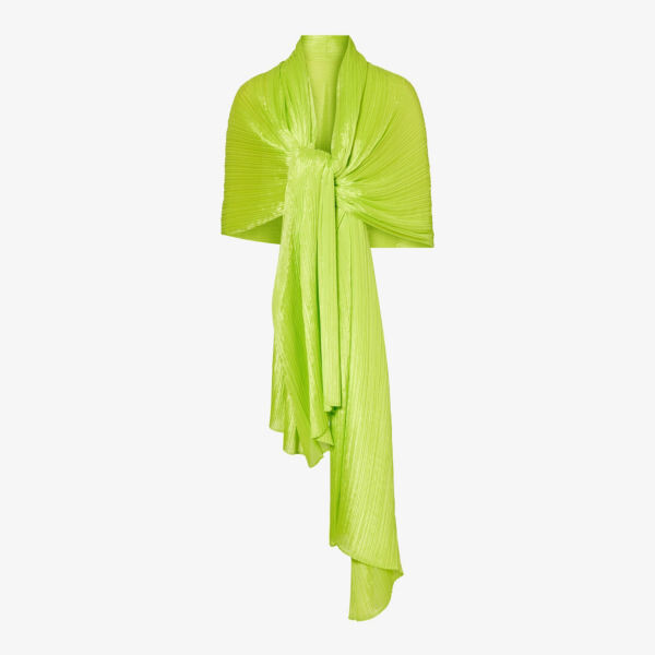 

Базовый вязаный шарф со складками Pleats Please Issey Miyake, желтый