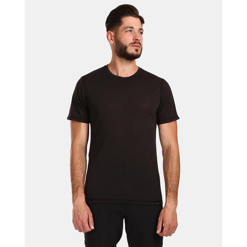 Мужская футболка из шерсти мериноса Kilpi SLOPER-M, цвет schwarz