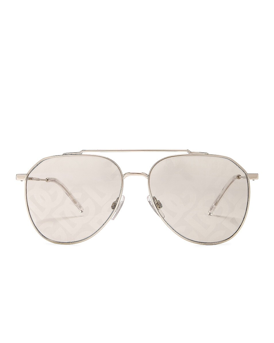

Солнцезащитные очки Dolce & Gabbana Aviator, серебряный