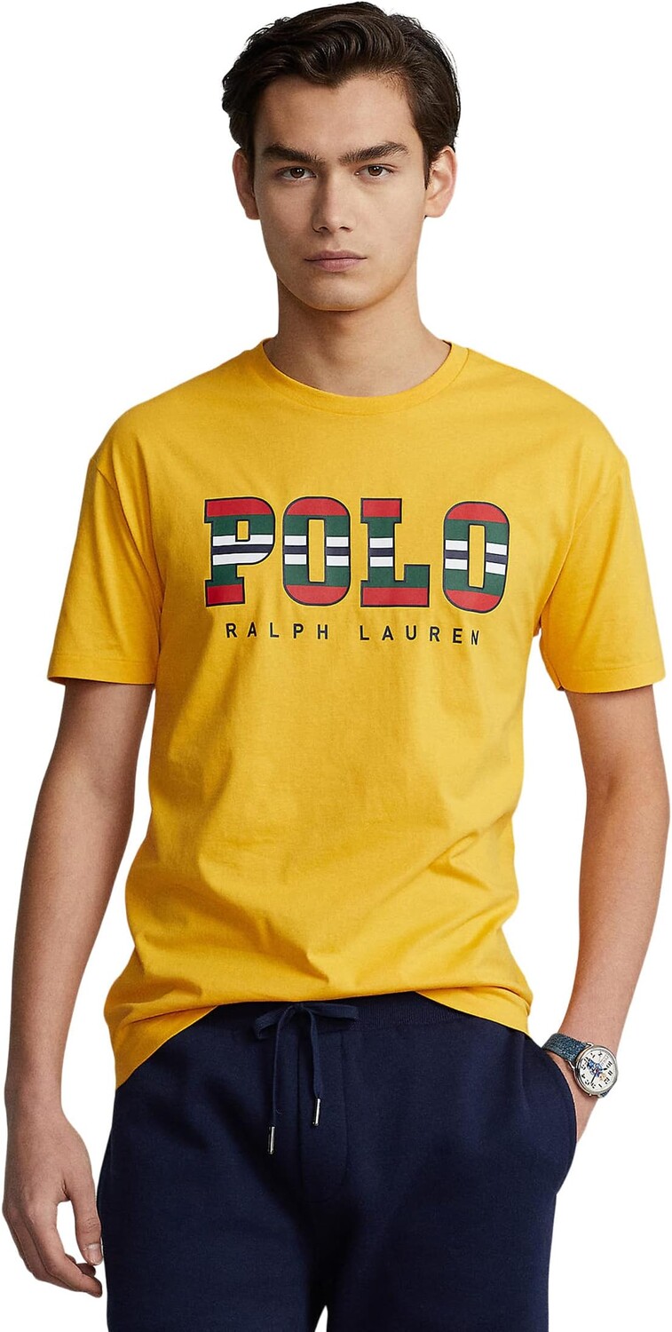 

Классическая футболка из джерси с логотипом Polo Ralph Lauren, цвет Gold Bugle