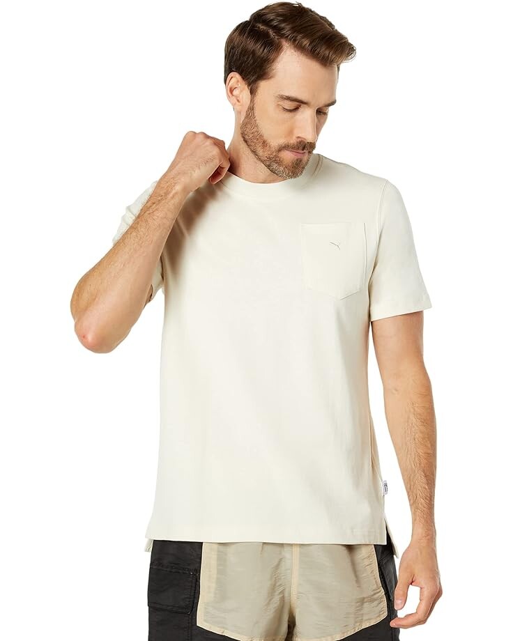 

Футболка PUMA MMQ Pocket, слоновая кость, Бежевый